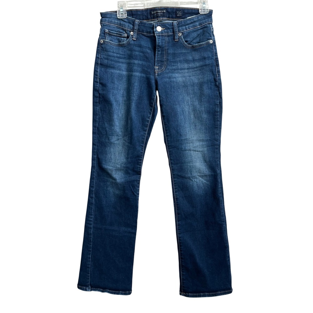 Lucky Brand Womens Mid Rise Bootcut Jeans Dark Indigo Blue Size 4/27 Regular